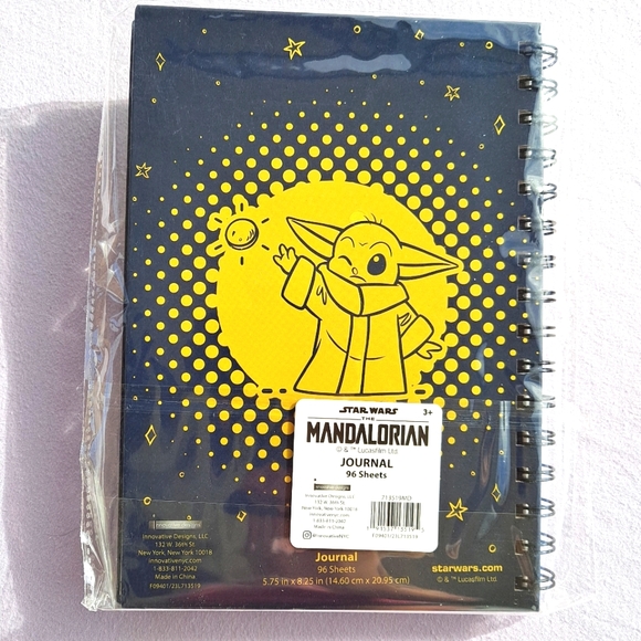 Disney Baby Yoda/Grogu Star Wars The Mandalorian 96 Pages Squishy Journal - Picture 2 of 2